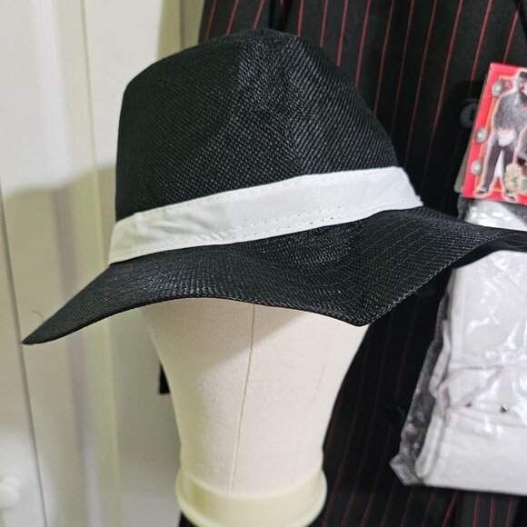 Men's Black Pinstripe Suit - Picture 2 of 5